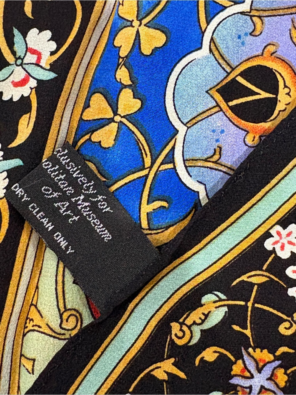 Vintage Metropolitan Museum of Art 100% silk scarf geometric Tezhip Islamic - Picture 6 of 10